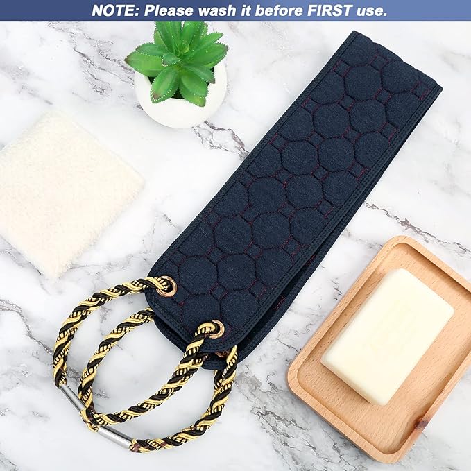 Exfoliating back scrubber with handles,