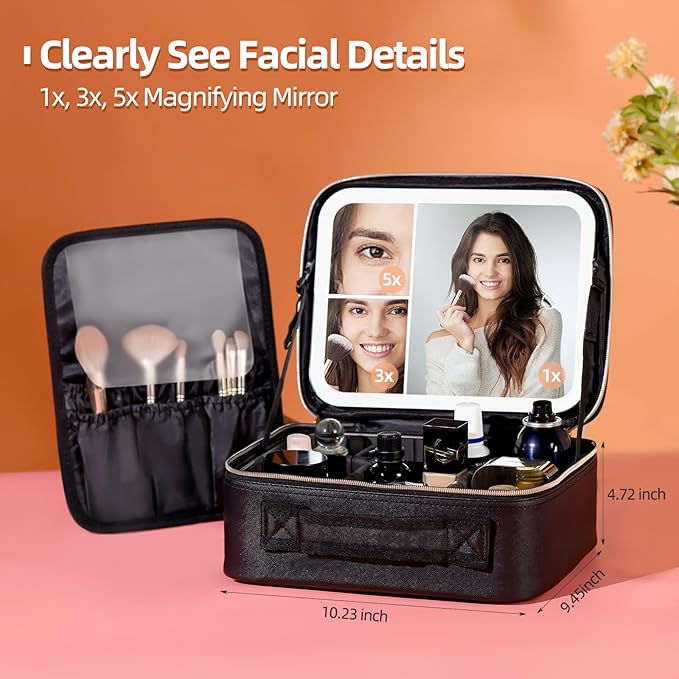 Vanmrior travel makeup bag with