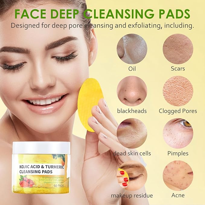 Turmeric kojic acid cleansing pads