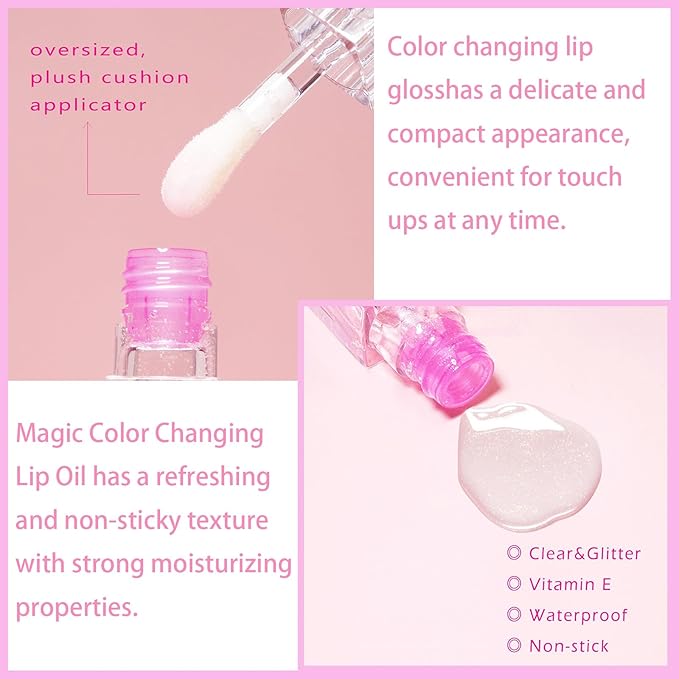 Magic Color Changing Lip Oil, Lip Oil Color Magic