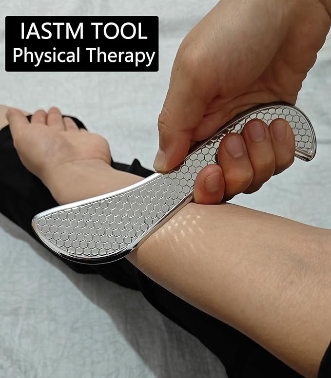 Muscle Scraper IASTM Tool Set (4-Piece) gua sha Stainless Steel fascial Release Tool deep Soft Tissue Massage Tool Set