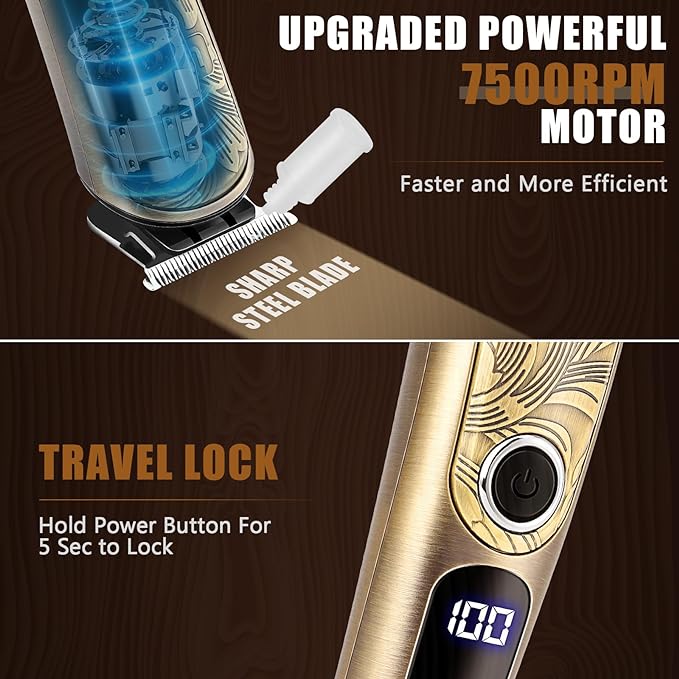 Ufree Gifts for Men, Beard Trimmer with Charging Stand, IPX7 Waterproof Electric Razor Shavers for Men, Clippers for Hair Cutting, Mens Grooming Kit for Mustache Nose Facial Body