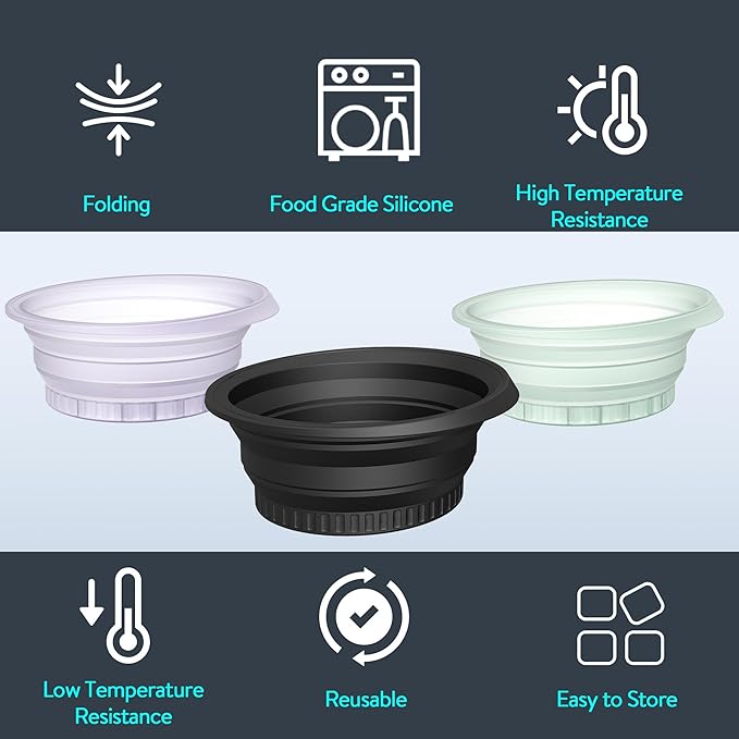 Silicone Face Bowl for Ice with Built-in Icetray,Ice Facial Folding Washbasin,Foldable and Portable Ice Bath Face Bowl for Skin Tightening, Acne Relief,Facial Plunge Bowl (Green)