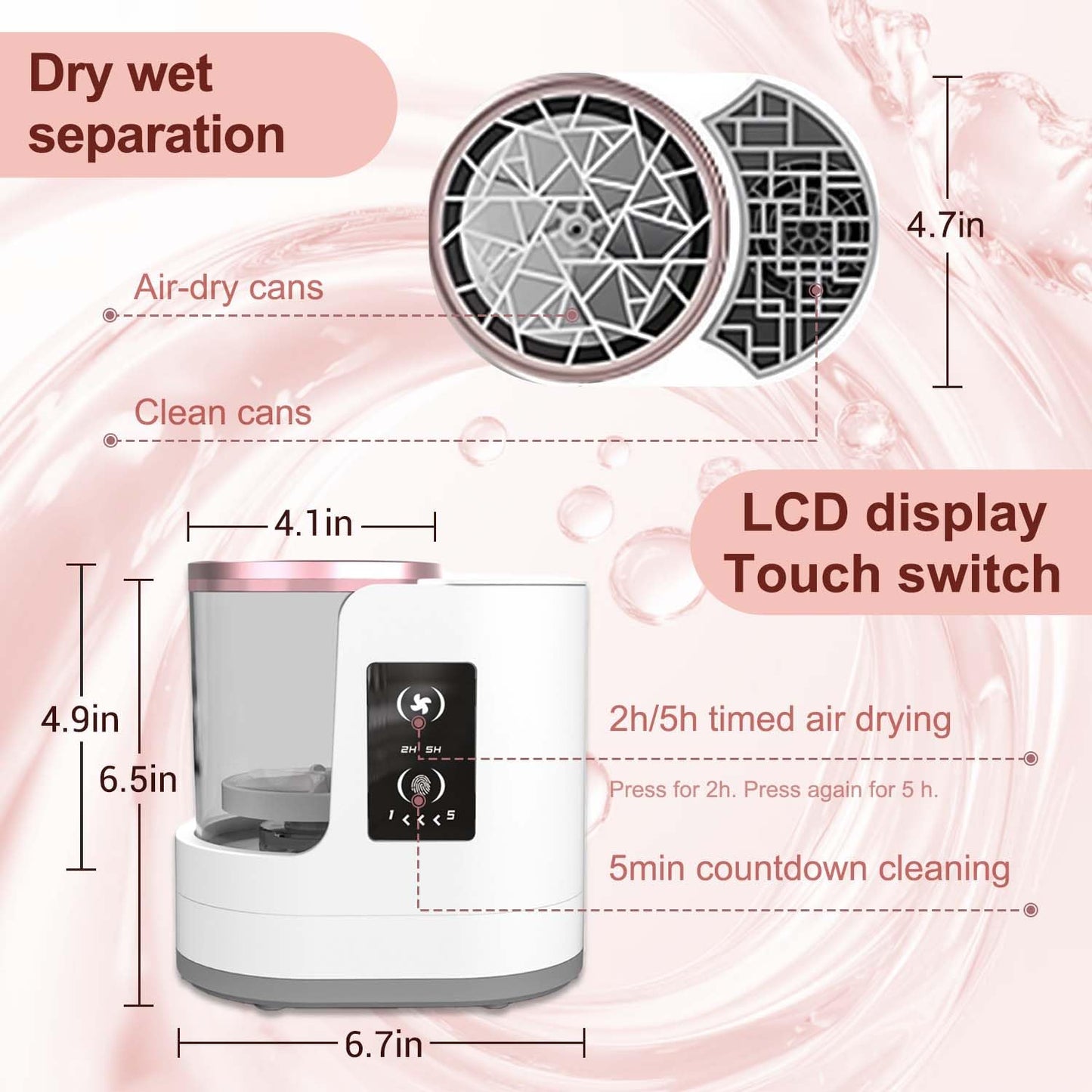 3 in 1 Electric Makeup Brush Cleaner Machine with Makeup Brush Dryer Holder Portable Automatic USB Cosmetic Brushes Cleaner Tool for All Size Beauty Makeup Brush Set,Contour, Eyeshadow, Blush Brush