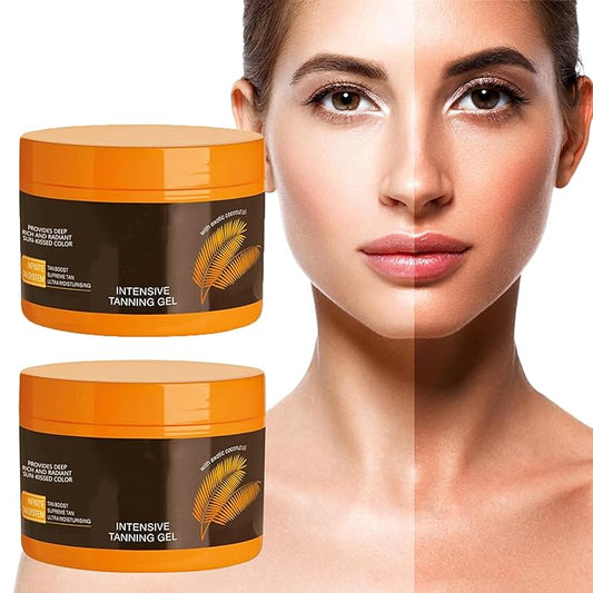 2Pcs Luxury Intensive Tanning Gel, Intensive Tanning Luxe Gel, Natural Tanning Accelerator Cream Gel,Tanning Cream for Sunbeds & Outdoor Sun 5oz/pcs