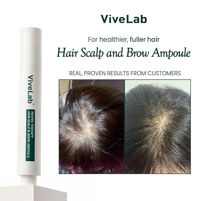 Scalp&Hair Serum for Thinning Hair by Vivelab,15ml–Clinically Tested,Nourishing Formula with Biotin,peptide. Promotes Healthy Scalp&Fuller-Looking Hair