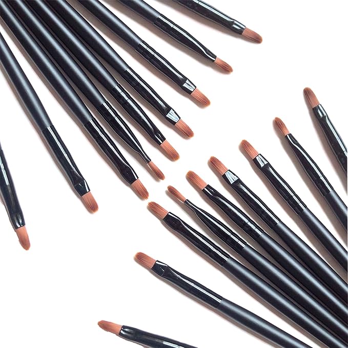 100 Pieces Disposable Lip Brushes Multifunctional Beauty Makeup Brush Lipstick Gloss Eyeshadow Applicator Smudge Cosmetic Tool Set