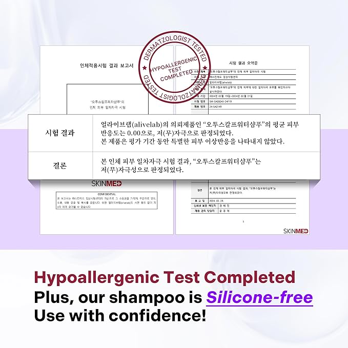 ALIVELAB O2 Scalp Water Shampoo for Sensitive Scalp, Itchy, Anti Dandruff, Deep Cleansing and Soothing, Hair Care, Scalp cleanser, Water Type, Liquid shampoo, Silicone-Free 11.38 fl oz