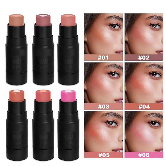 MAEPEOR Matte Blush 6 Color Smooth Creamy Shiny (Color 04)