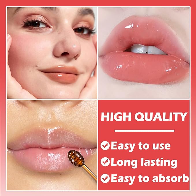 3PCS Bee Lip Balm Honey Pot Products(Honey+Strawberry+Watermelon)