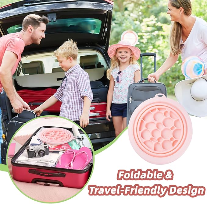 Face Bowl for Ice with Built-In Icetray, Silicone Ice Facial Foldable Washbasin,Ice Bath for Face,Facial Plunge Bowl, Face Icebath at Home, Pink