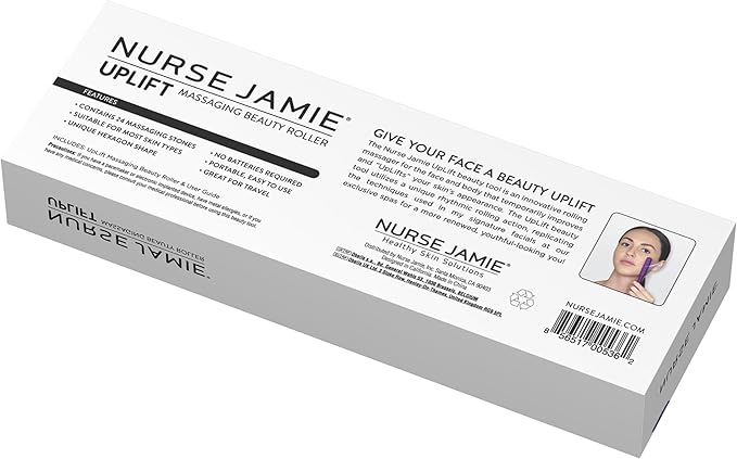 Nurse Jamie Uplift Facial Massaging Beauty Roller – Gift- Facial Massager with 24 Stones for Sculpting, Firming & Reducing Puffiness