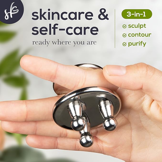 Kairetool Face & Body Massager, Lymphatic Drainage, Deep Tissue Massage, Pressure Point Therapy for Depuffing and Debloating, Fascia and Myofascial Release, Reduces Look of Cellulite, Jade