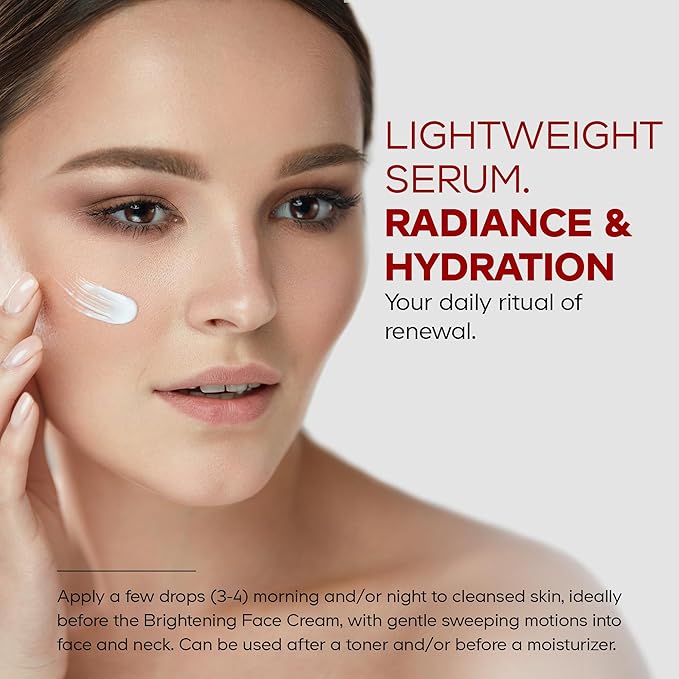 Maison Rouge Brightening Face Serum by Codeage - Glutathione Serum, Vitamin C, E, Hyaluronic Acid, Collagen - Radiance Enhancing - Parabens and Sulfates-Free - Refillable - All Skin Types - 1.7 fl oz