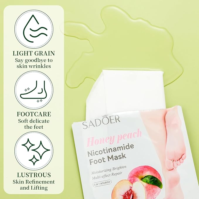 24 Pcs Fruits Beauty Hand Foot Mask Bulk Hydrating Hand Foot Moisturizing Gloves Shea Butter Aloe Mask for Spa Kit Beauty Skincare Gift Beauty Kits for Women