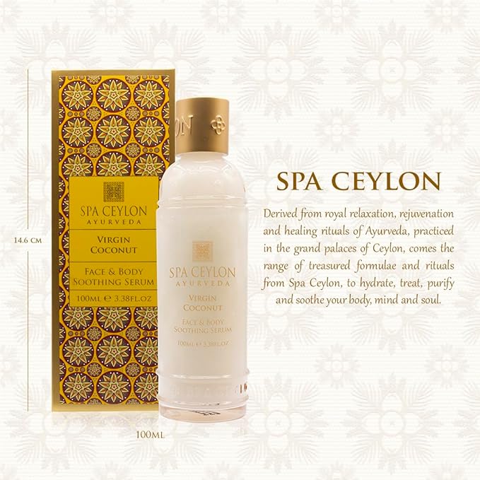 SPA CEYLON VIRGIN COCONUT Face & Body Soothing Serum | Hydrating | 100% Natural | Silicon-Free | Suitable for all skin types