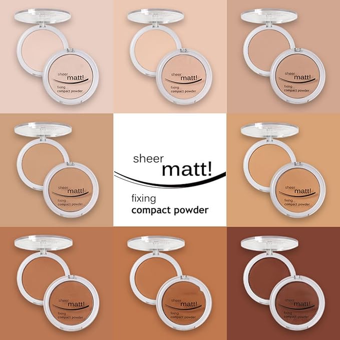 MAEPEOR Pressed Powder 8 Colors Oil Control Matte Buff Beige)
