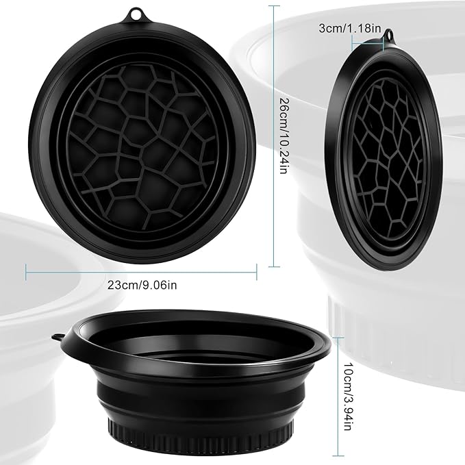 Welltop Face Bowl for Ice, Collapsible Silicone Facial Plunge Bowls with Built-in Icetray, Portable Face Ice Bath Bowl ice Facial Folding Washbasin for Cold Plunge Therapy & Facial Skincare