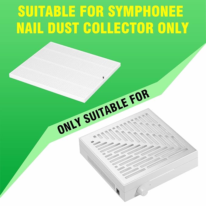 Makartt Nail Dust Collector Filter - for SYMPHONEE Nail Dust Vacuum Machine - Single Replacement Filter for Nail Art Salon Dust Extractor Accessories
