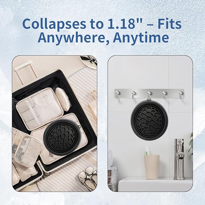 depvision Ice Bowl for Face Foldable Facial Ice Bath Bowl Kit Silicone Ice Pack Portable Face Ice Bath with Built-In Icetray for Cold Compress Skin Tightening Puffiness Relief Glowing Skin Beauty Tool