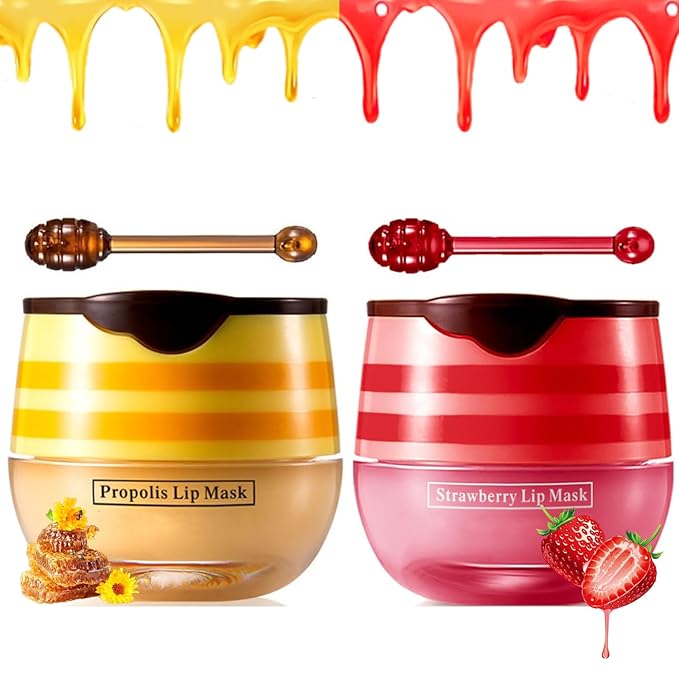2 PCS Lip Balm Honey Pot, Wrinkle