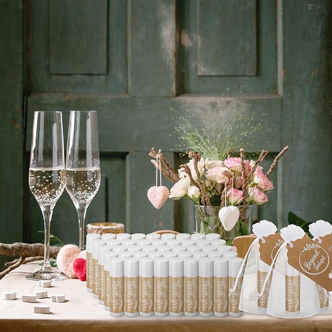 100 Set Thank You Lip Balm Guests