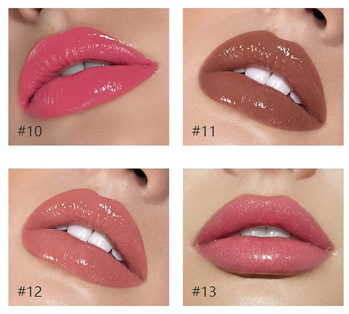 MAEPEOR Shimmer Glossy Lipgloss Set 8PCS Non-Sticky Moisturizing Glossy