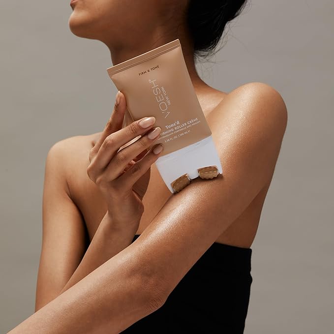 VOESH Roller Creme, Vegan Beauty, Body Cream, Lymphatic Massage, Toning Cream, Skin Hydrating, Body Lotion (Tone'd)