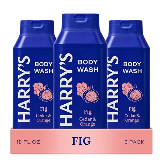 Harry's Men's Body Wash - Fig - (3 Pack) 18 fl oz - Shower Gel for Men - No Parabens, Sulfates, or Dyes