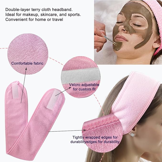 47 Pcs Esthetician Facial Supplies Kit: 5 Silicone & 5 Plastic Mask Mixing Bowls, 5 Headbands, 10 Brushes, 10 Spatulas, 10 Compressed Sponges, 2 Measuring Cups for Professional Spa & DIY Skincare