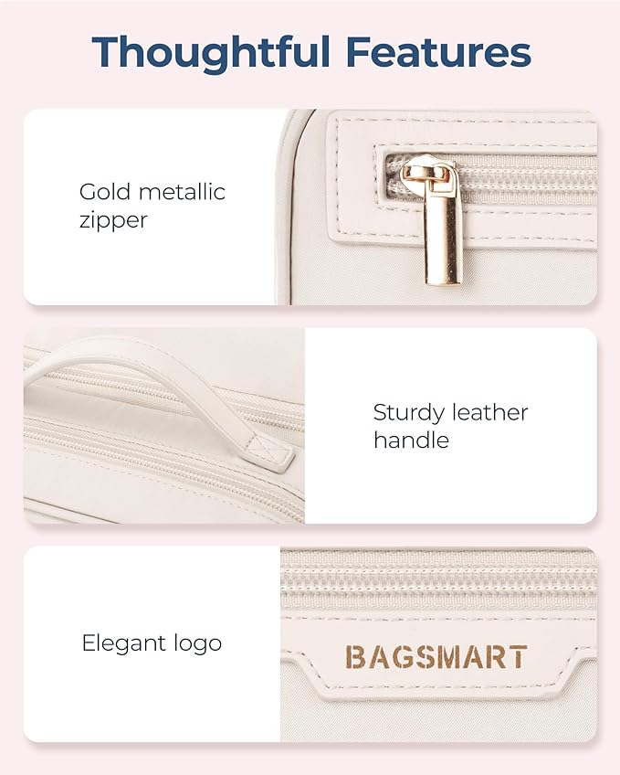 Bagsmart travel makeup bag large