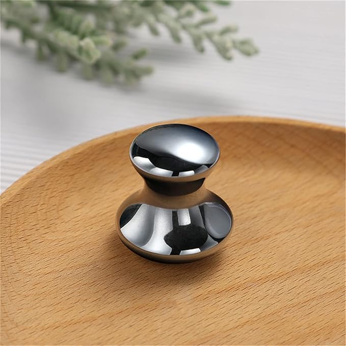 HOTACE Gua Sha Facial Tools Natural Terahertz Energy Stone Mushroom Massage Tool Ice Melting Terahertz Massager for Spa Relaxing-Mushroom