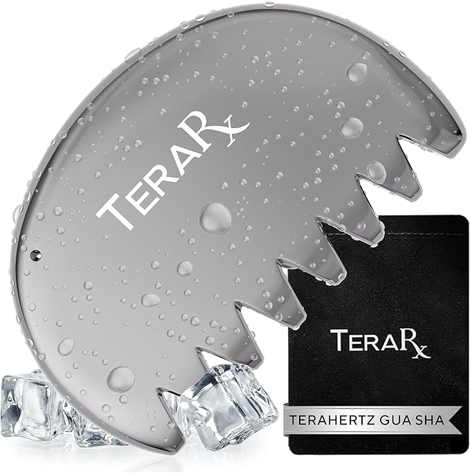 TeraRX® Terahertz Gua Sha Comb – Authentic Terahertz Massage Tool for Scalp, Face & Neck – Anti-Static Scalp Massage Comb for Tension Relief, Circulation & Daily Self-Care Routine