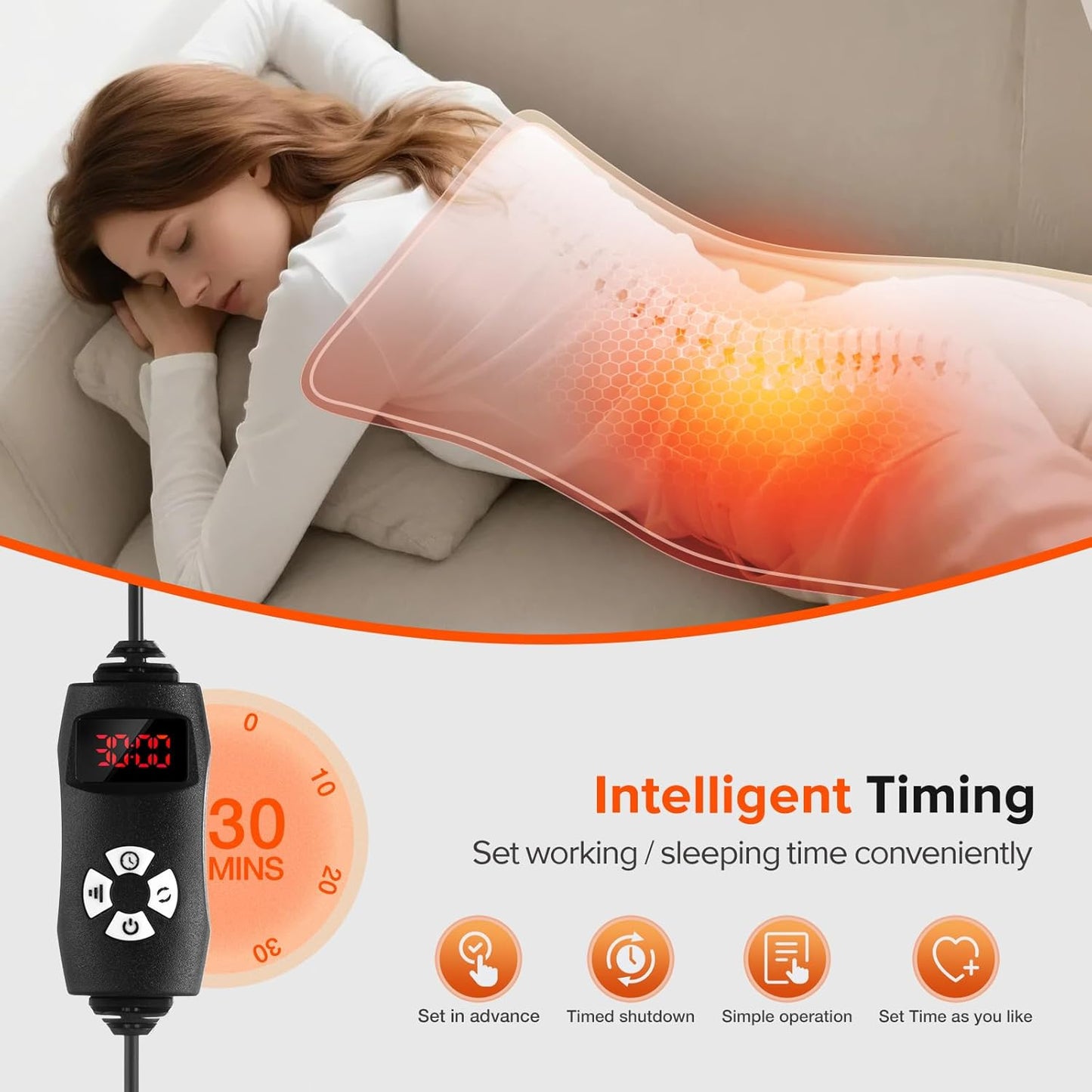 Red Light Therapy for Body, 19.6'' x 8.6'' Near Infrared Light Therapy Pad with 3-in-1 Chip 120 LEDs Bead with Timer Remote Control, 660nm & 850nm Therapy Belt Wrap for Muscle Pain Relief