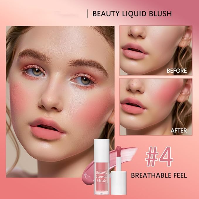 MAEPEOR Matte Liquid Blush 9 Colors Soft Cream (Color 09)