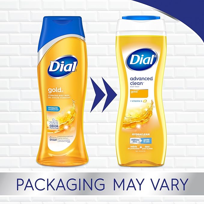 Dial Advanced Clean Gold Body Wash, 16 fl oz (Pack of 4)