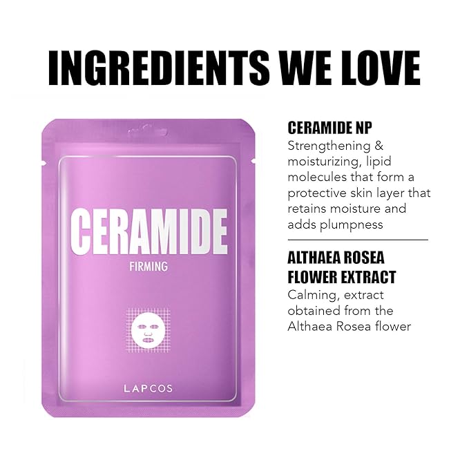 Lapcos ceramide sheet mask, daily