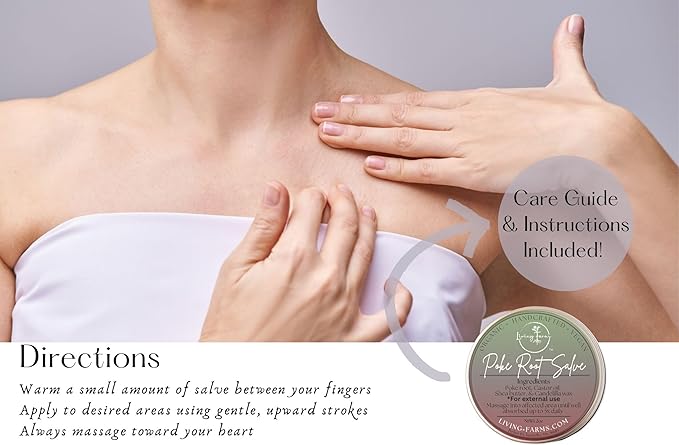 Poke Root & Castor Oil Salve -2oz- Cysts, Boils, Fibroids, Swollen Lymph Nodes, Breast & Joint - Vegan Lymphatic Support Massage Balm - Natural Deep Tissue Ointment