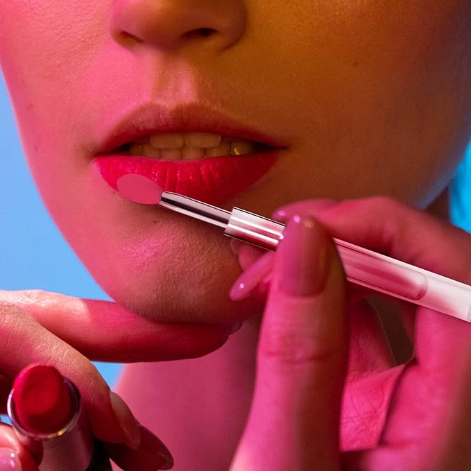 10pcs Reusable Silicone Lip Brushes with Lids Lip Mask Applicator and Applicator for Smooth Application Portable Design for Home Travel