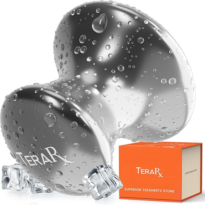 Terahertz Stone Gua Sha & Massage Tools – Authentic Terahertz Tools for Lymphatic Drainage, Tension Relief, and Facial Relaxation (Mushroom Gua Sha)