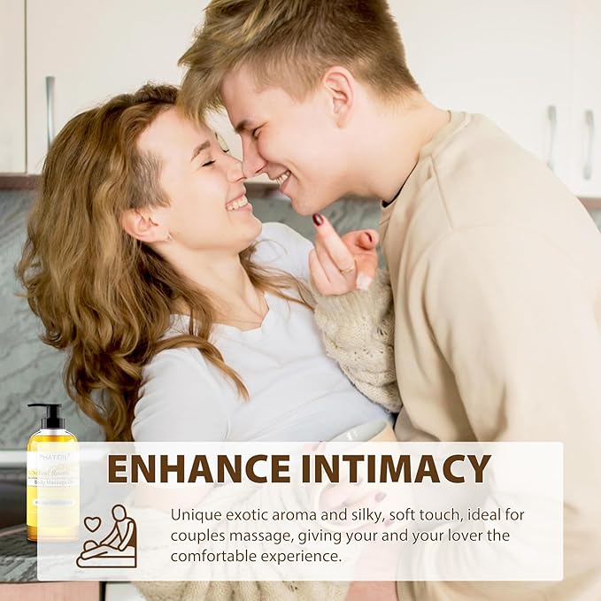 260ML YlangYlang Body Massage Oil for with Clary Sage and Rose Oil, Large Bottle Body & Facial Oil for Nourishing Skin, Muscle, Scented Body Oil for After Shower(8.8FL.OZ)