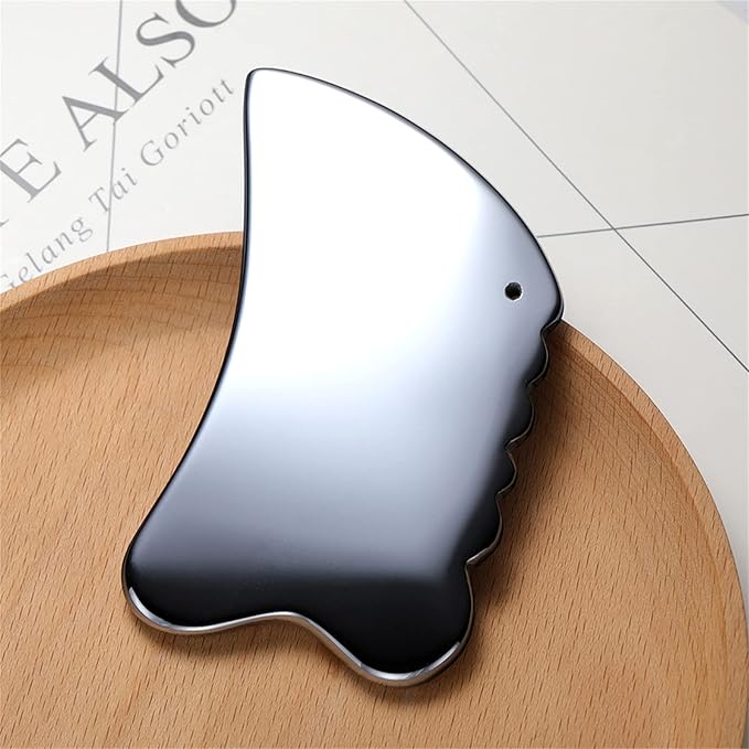 HOTACE Terahertz Guasha Scraper Facial Massager Gouache Scraper Face Massage Slimming Tool Skincare Beauty Gua Sha Board Energy Ston