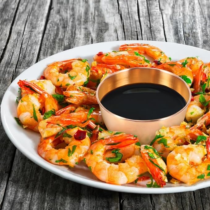 10 Pack 3.3inch Stainless Steel Sauce Dishes Mini Individual Saucers Bowl Round Seasoning Dishes Sushi Dipping Bowl Appetizer Plates, Champagne Gold