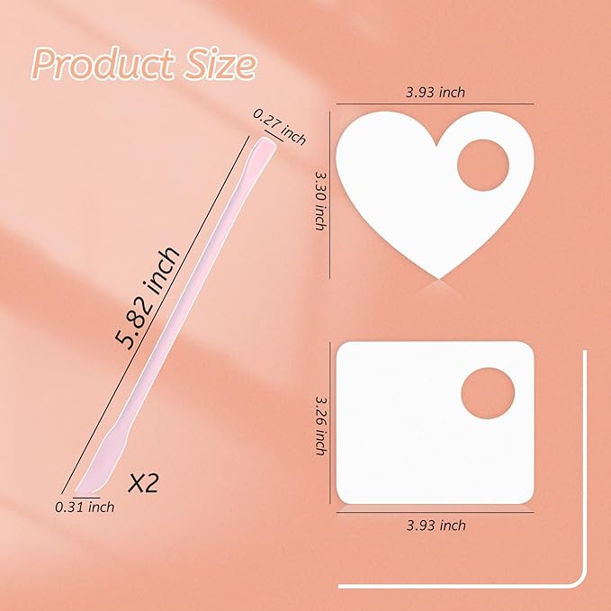 Makeup Mixing Palette Spatula Set, 2PCS Mini Acrylic