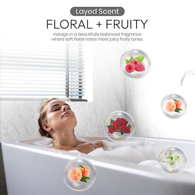 Natural Body Wash for Women, Mens Full Body Wash for Sensitive Skin by Squalane, Shea Butter& Aloe Vera, Sulfate Free Shower Gel & Bath Soap from Japan 16.5 Fl Oz 2EA Cassis & Leaf Green