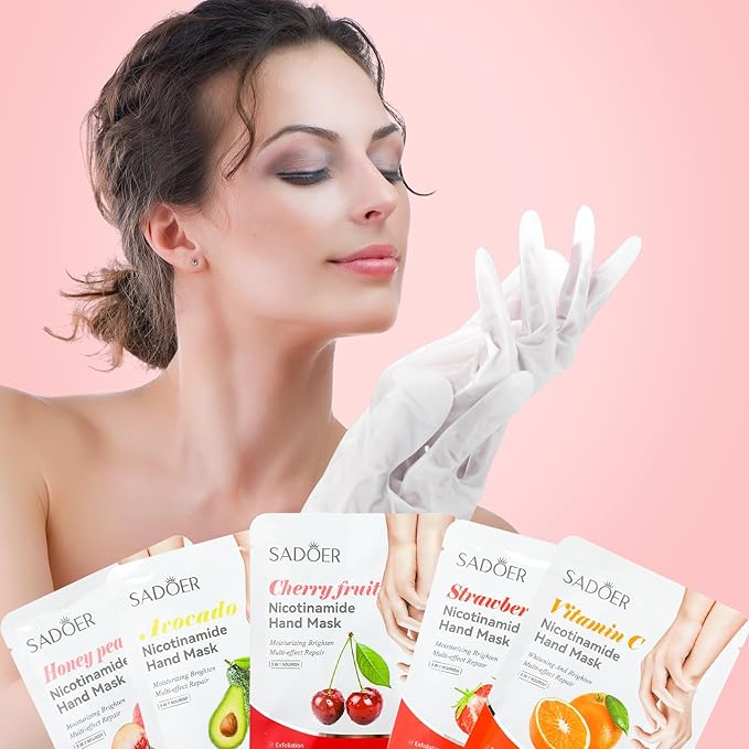 24 Pcs Fruits Beauty Hand Mask Bulk Hydrating Hand Moisturizing Gloves Treatment Mask for Spa Kit Sleeping Skincare Gift Beauty Kits for Women