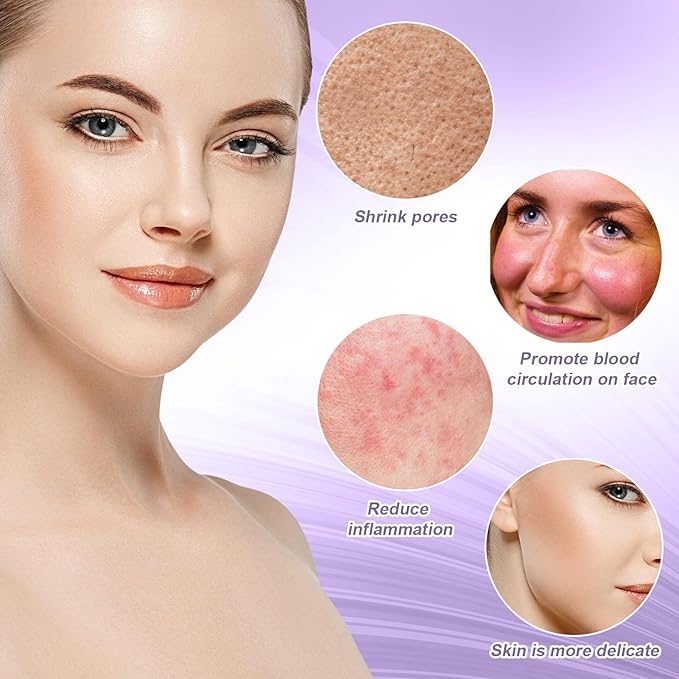 Palksky Face Ice Bath Bowl with Built-in Icetray, Silicone ICES Facial Bowls Collapsible Washbasin, Facial Plunge Bowl, Face Icebath at Home for Skin Tightening, Acne Relief, Purple