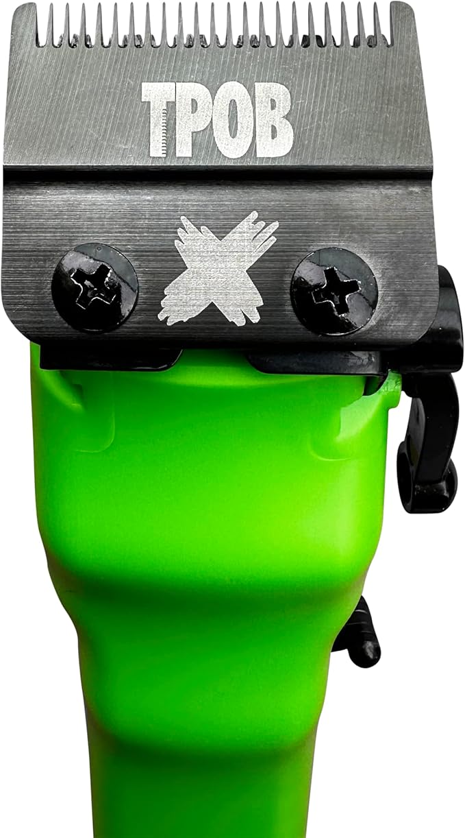 TPOB Slime 2 Barber Hair Clippers for Men 6800 RPM with Matte Green Case and X Fade Blade