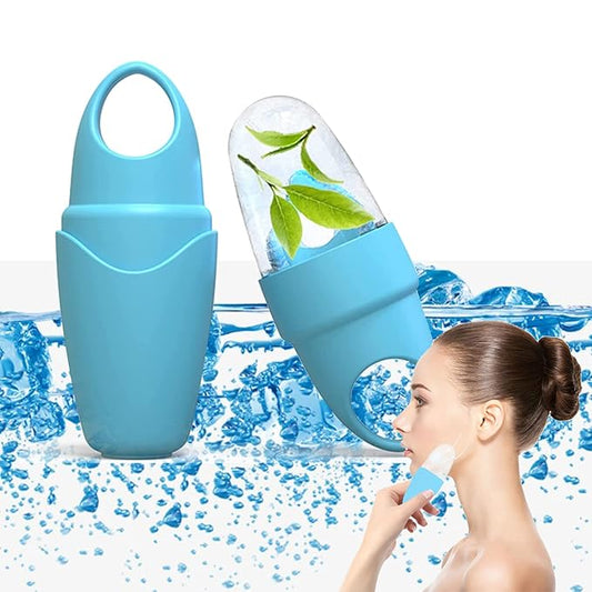 Ice Roller for Face and Eye, Ice face roller,Gua Sha Facial Tools, Facial ice roller, Skin Care Tools,Ice mold for face… (blue-eyes)