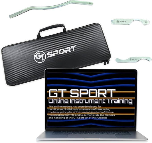 GT Sport Precision Muscle Scraper Tools Bundle - Includes S1, S2, S3 + 2 Hour Training. Myofascial Massage Treatment. Professional-Grade IASTM and Physical Therapy Gua Sha, Graston Like Massage Tool